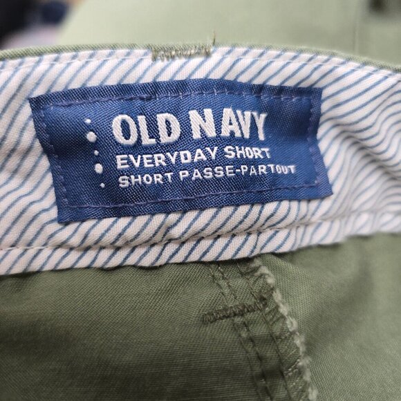 Old NAvy Olive Green Chino Cotton SHorts Women 12 - Picture 5 of 6